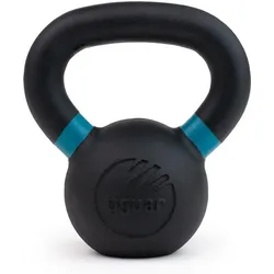 Kettlebells. Gusseisen 4kg-40kg SCHWARZ|türkisblau 6kg