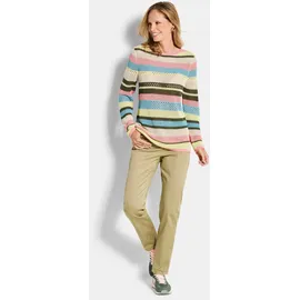 GOLDNER Ringelpullover mit Lochmuster Bunt 20