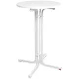 Beautissu Stehtisch Sylt Ø 70 cm Weiß,