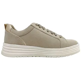 Marco Tozzi Damen Plateau Sneaker Schnürsenkeln Bequem, Beige (Dune Comb),