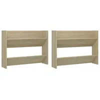 VidaXL Wand-Schuhschränke 2 Stk. Sonoma-Eiche 80x18x60cm Holzwerkstoff