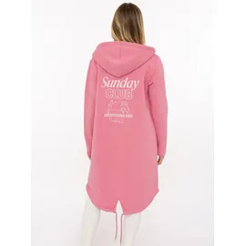 Zwillingsherz Kurzmantel "Sunday Club", Damen, Gr. XL, old rose, Sweatware, Obermaterial: 50% Baumwolle, 50% Polyester, ca. Mitte Oberschenkel, Mäntel Kurzmantel, mit Stickerei, Taschen und Reißverschluss