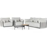 BEST Freizeitmöbel BEST Loungegruppe Bilbao, anthrazit Kunststoff, Metall, 5-teilig