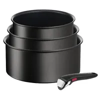 Tefal Ingenio Eco Resist L39792, Kochset, Schwarz, Aluminium, Titan, Schwarz, Thermo-Punkt - Schwarz