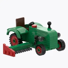 schäfer toy Brixies Plus Fendt Dieselross F28 mit Mähbalken Classic Club Collection grün