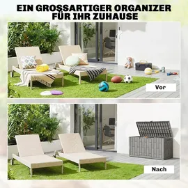 Outsunny Gartenbox 227 l 106,5 x 43 x 54,5 cm Grau