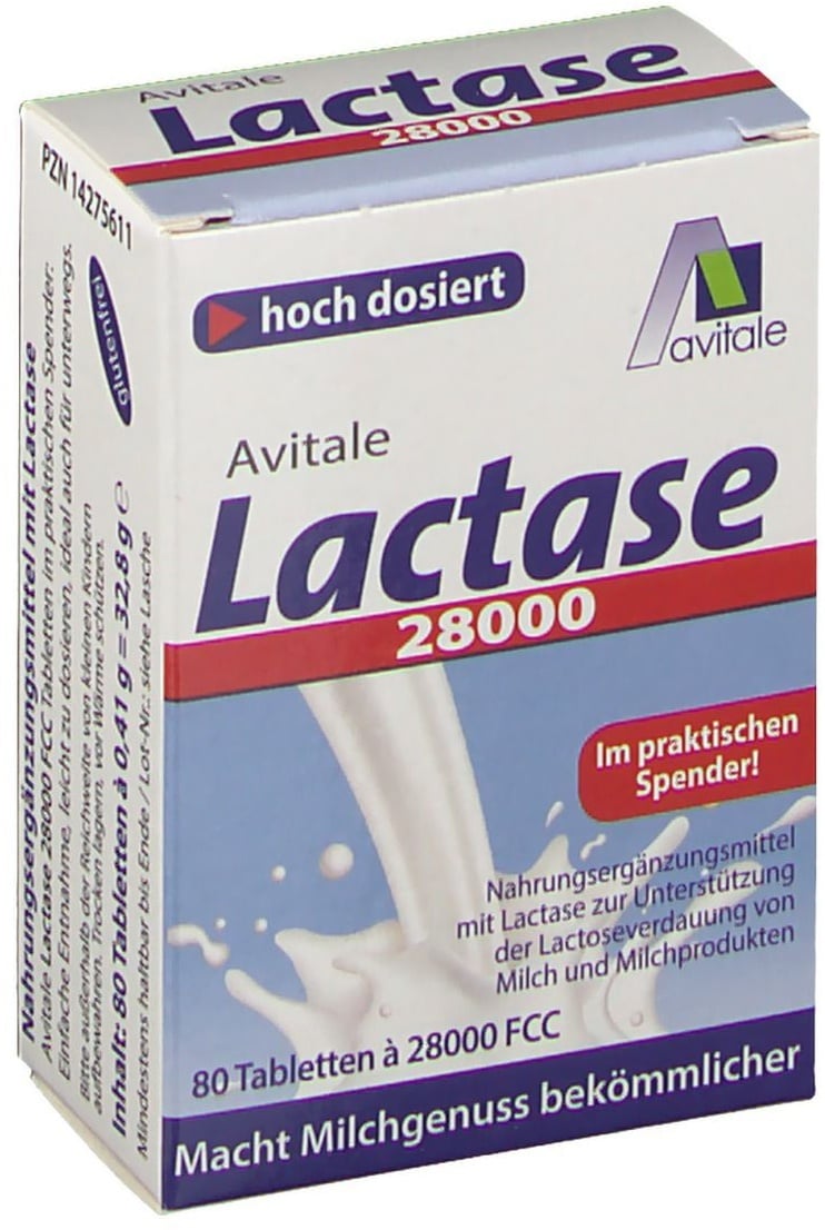 Avitale Lactase 28000 FCC Tabletten 80 St 80 St Tabletten