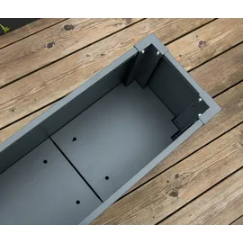 Westmann Talus Pflanzkübel 100 x 25 x 52 cm Anthrazit