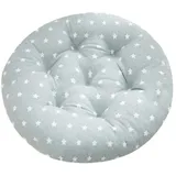 BEALIFE 4er Set Sitzkissen, Sitzkissen 40 x 40 cm, Gartenstuhlkissen, Terrassensitzbezug, runde und verdickte Kissen, Fünf Sterne auf einem Grau, 1