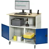 Certeo Rau Computer-Tisch ohne Monitorengehäuse mobil BxTxH 1100x800x1100mm