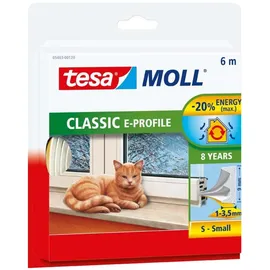 Tesa E-Profil Gummidichtung 6 m x 9 mm weiß