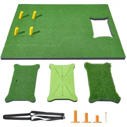 VEVOR Golf Schlagmatte Übungsmatte 152x122cm Golf Trainingshilfe 4 in 1 Austauschbar