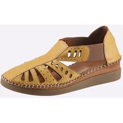 Slipper GEMINI, Damen, Gr. 37, gelb, Glattleder, sportlich, Schuhe