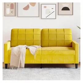 vidaXL Couch Samt 2-Sitzer Gelb