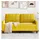 vidaXL Couch Samt 2-Sitzer Gelb