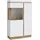Meble Wojcik Highboard 104 x 164 cm Alpinweiß / Eiche