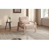 sit&more Sessel »Kolding«, Armlehnen aus Buchenholz in natur, verschiedene Bezüge und Farben beige