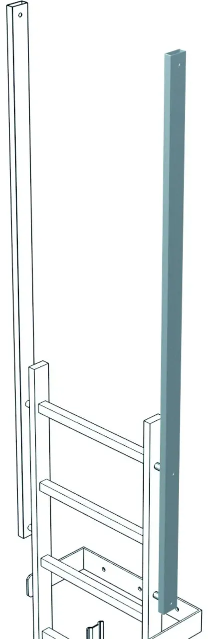 Optimierter Ausstiegsholm Einseitig Stahl Verzinkt - Accessoire für Treppen und Plattformen von ZARG