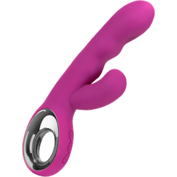 Luxus-Vibrator aus Silikon, 22,5 cm, violett | silber