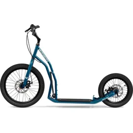 Yedoo Mezeq Roller Scooter Tretroller / Dogscooter - für Erwachsene und Teenager, bis 150 kg, mit Luftreifen 20/16, Scheibenbremsen und verstellba... - Blau