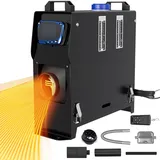 PEILU 8KW Diesel Standheizung 12V Luft Dieselheizung mit Fernbedienung Air Diesel Heizung Set mit LCD-Display & Schalldämpfer, Fahrzeugheizung für Auto Wohnwagen Caravan Camper Boot (Type A, Rot)