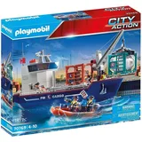 Playmobil City Action Großes Containerschiff mit Zollboot 70769