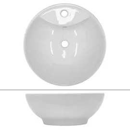 luxebath Aufsatzwaschbecken Rund Ø 45,5 x 18,5 cm