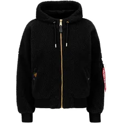 Bomberjacke ALPHA INDUSTRIES "Alpha Industries Women - Bomber Jackets", Damen, Gr. M, schwarz, Obermaterial/Futter/Füllung: 100% Polyester, Jacken
