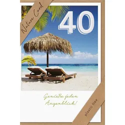 BSB Grußkarten Zahlengeburtstag – 40. Geburtstag – Nature Cards – unverpackt