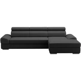 sit&more Eckcouch Kunstleder 2-Sitzer Schwarz
