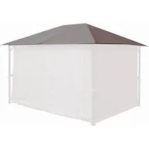 Quick Star Ersatzdach 250g Garten Pavillon 3x4m Taupe / Beigegrau ral 7006 Antik Pavillondach Ersatzbezug