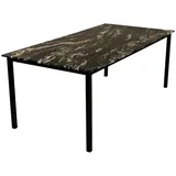 MAGNA Atelier Esstisch SAPPORO aus ECHTEM MARMOR, Küchentisch, Dining Table, nachhaltig, 200x100x75cm schwarz 160 cm x 75 cm