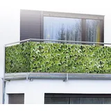 Wenko Windschutz Wilder Wein 85 x 500 cm Mehrfarbig Metall