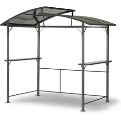 Leco Profi-Grillpavillon mit Polycarbonat-Dach,anthrazit,245 x 150 x 234 (L xB x H)