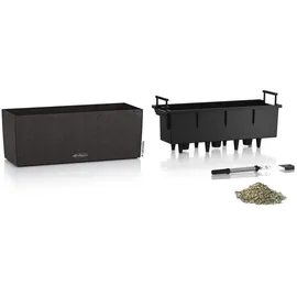 LECHUZA Balconera Stone 50 Komplettset 50 x 19 x 19 cm graphitschwarz