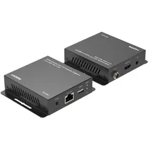 MicroConnect HDMI Extender with, KVM Switch, Schwarz