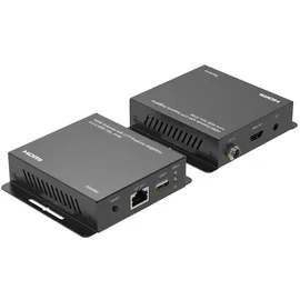 MicroConnect HDMI Extender with, KVM Switch, Schwarz