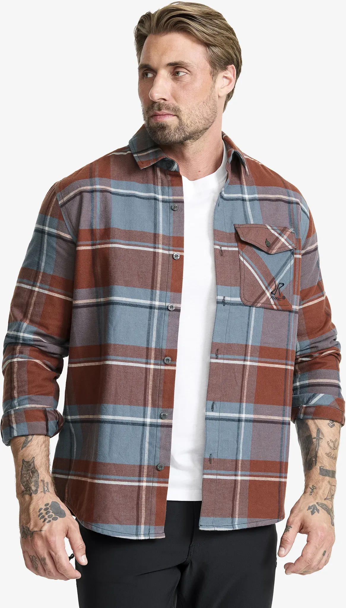 Nevada Flannel Shirt Herren Rusty Walnut/Stormy Weather, Größe:S - Herren > Oberteile > Hemden - Braun