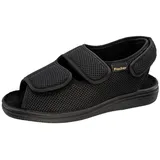 Fischer-Markenschuh Ortho Hausschuh 3 Klettverschlüsse, Weite K, Frotteefutter schwarz 48 EU