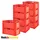 TSGPS Aufbewahrungskiste E3 60 x 40 x 30 cm 10-tlg. rot
