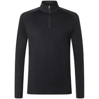 super.natural Arctic230 Halbreißverschluss-langarm-t-shirt - Jet Black - XL