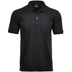 Poloshirt RAGMAN "Poloshirt Softknit-Polo", Herren, Gr. S, schwarz, Obermaterial: 70% Baumwolle CO. 30% Polyester PES., Shirts