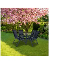 gardenson Gartengarnitur 5-tlg. Schwarz