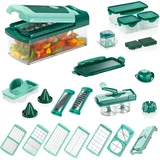 Genius Nicer Dicer Fusion Smart Set (34 Teile) inkl. Twist Alles-Schneider Hobeln Würfeln Julienne Spiralen Obst- und Gemüseschneider - Ideal für den gesunden Lebensstil