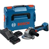 Bosch GWS 18V-8 Professional inkl. 2 x 4,0 Ah + Ladegerät + L Boxx