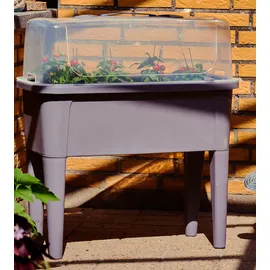 Dynamic24 Hochbeet + Deckel 47L Frühbeet Kräuterbeet Pflanzkasten
