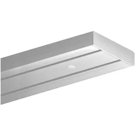 BestLivings Gardinenschiene (300cm / 2-läufig), Vorhangschiene Komplettset inkl. Zubehör (Befestigungs-Set, Seitendeckel, Gardinenröllchen)