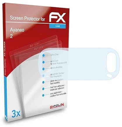 atFoliX Schutzfolie kompatibel mit Ayaneo 2 Folie, ultraklare FX Displayschutzfolie (3X)