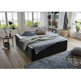 ATLANTIC home collection Boxbett »Lucy«, ohne Kopfteil, frei im Raum stellbar, mit Bettkasten grau