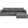 Home Affaire Eckcouch Cord 2-Sitzer Grau